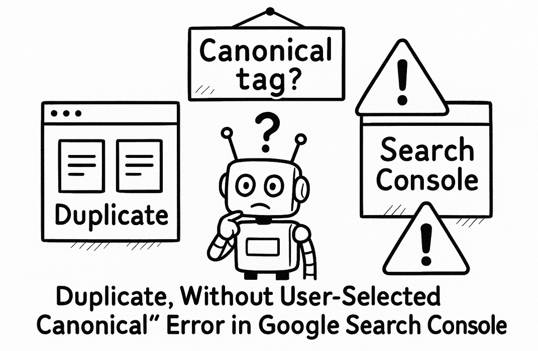 page is not indexed: duplicate without user-selected canonical