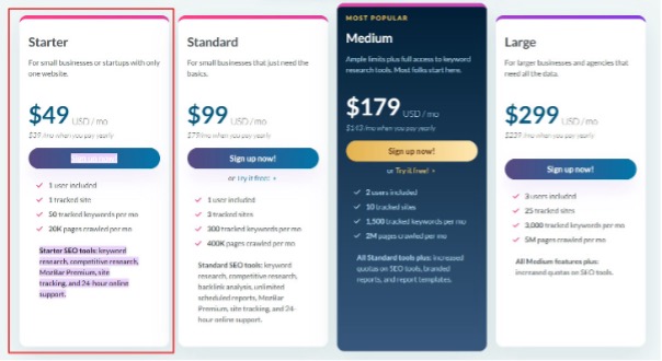 moz pro pricing