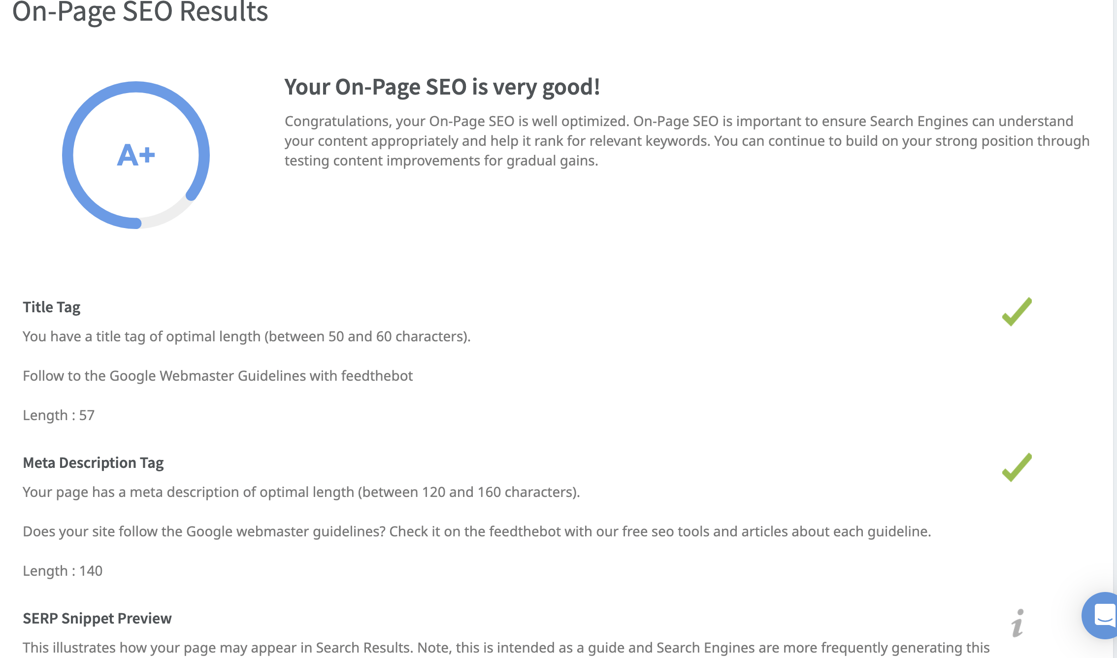 seoptimer on-page tool
