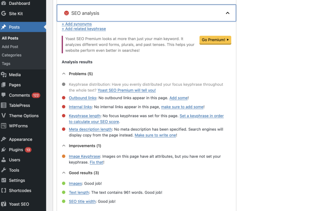 seo feedback
