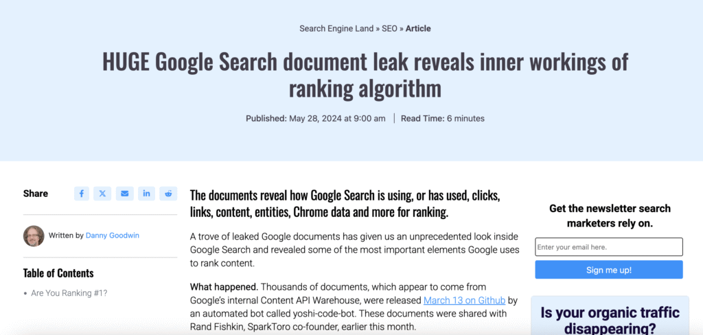 Google Api leaked
