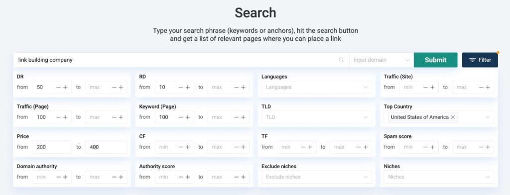 INSERT.LINK dashboard