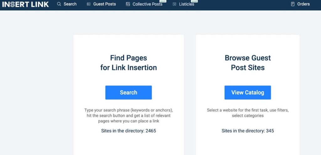 INSERT.LINK services