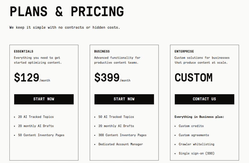 Clearscope pricing