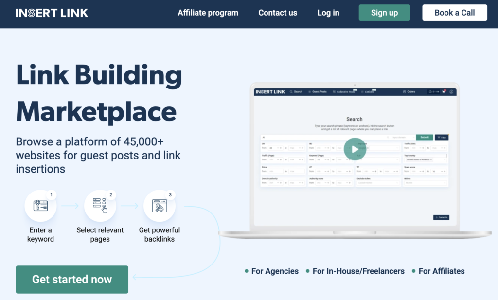 INSERT.LINK link building platform